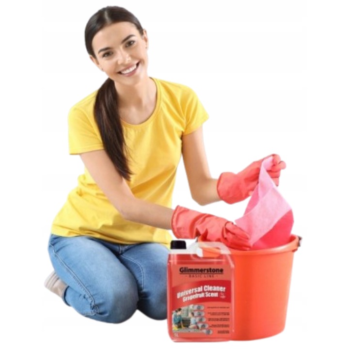 Detergent universal Glimmerstone, 5L, parfum de grepfrut, fara dungi, eficienta ridicata, set 1 bucata