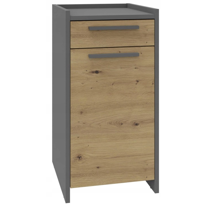 Comoda ALTIVO 1D1SN, 1 usa, 1 sertar, antracit, 70,4x36x35,6cm