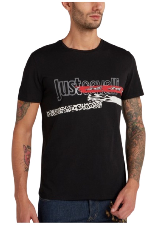 Just Cavalli póló, FEKETE, L