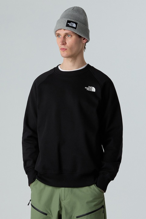 The North Face, Блуза с овално деколте и лого, Черен