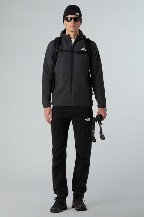 The North Face, Jacheta cu logo pentru drumetii Glacier, Gri inchis