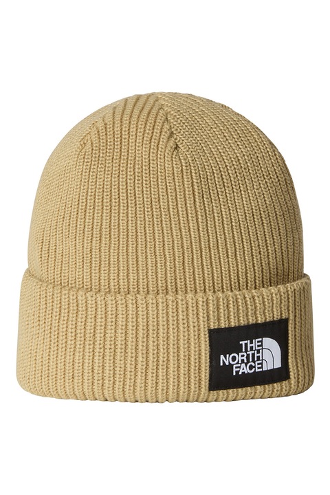 The North Face, Caciula elastica unisex cu aplicatie logo Salty, Bej, 53-60 CM
