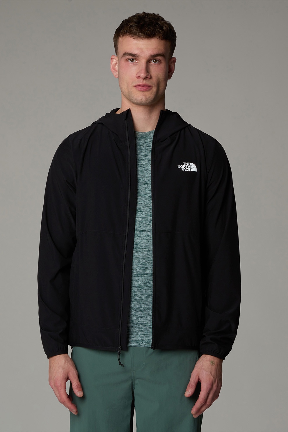 The North Face, Jacheta cu gluga 24/7 Woven Water, Negru, Alb