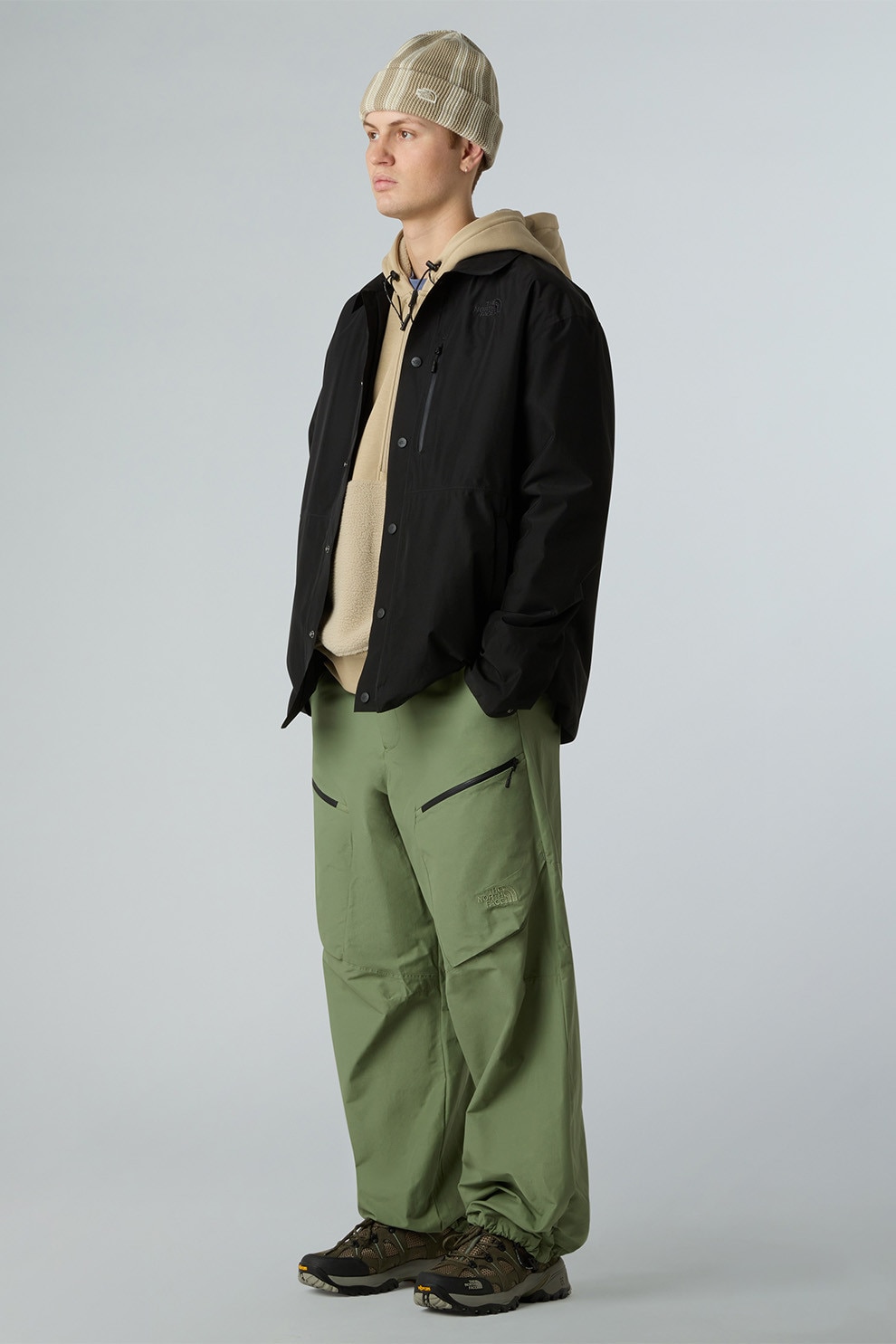 The North Face, Pantaloni relaxed fit cu buzunare, Verde pal, S