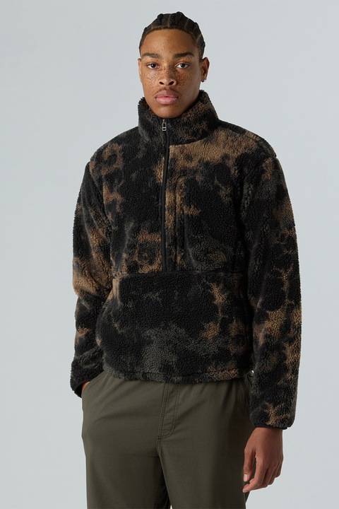 The North Face, Jacheta cu fermoar scurt Extreme Pile 2, Negru/Maro