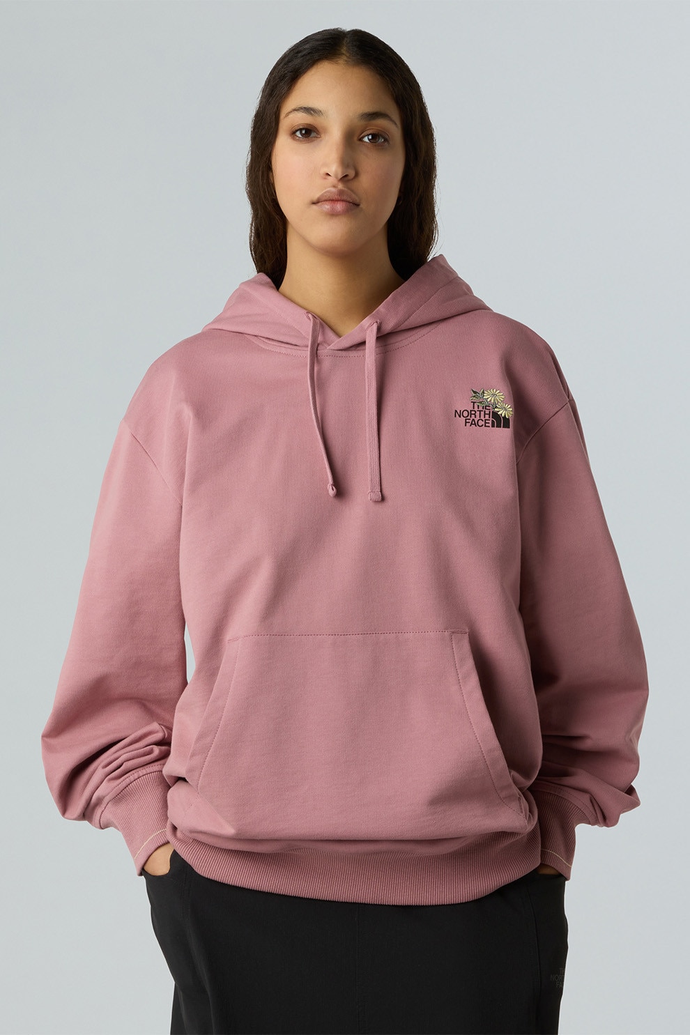 North Roz The North Face, Hanorac relaxed fit din bumbac unisex Flower Dome, Roz ...