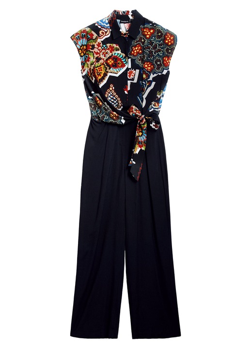 Desigual női overál, 25SWPW20, viszkóz, fekete, Fekete