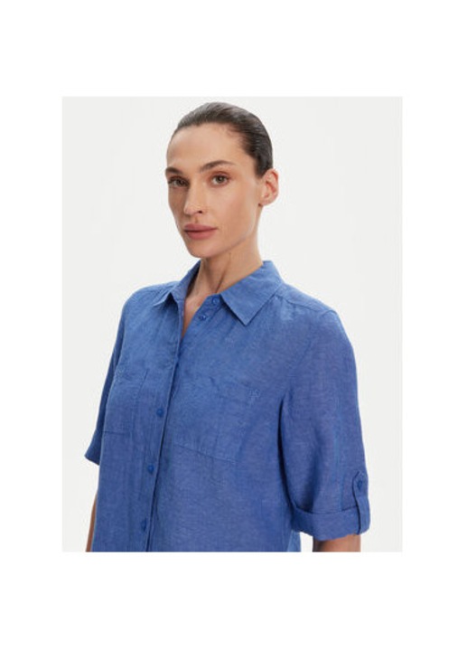Olsen női ing, 12002121, lenvászon/pamut, kék, Kék