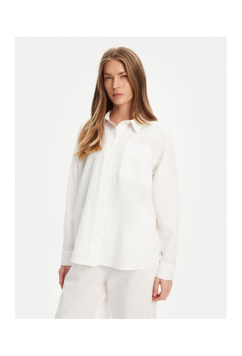 Mustang női ing, 1016575, Pamut/Len, Fehér, Fehér