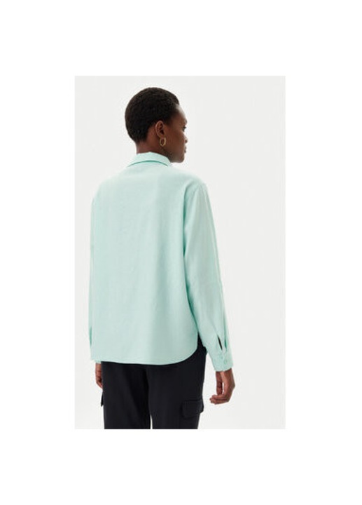 Дамска риза Olsen, 12002119, Лен/Вискоза, Зелена, Зелен