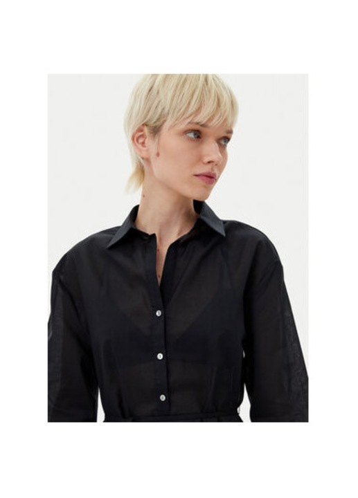 Karl Lagerfeld női ing, A1W46006, Pamut, Fekete, Fekete