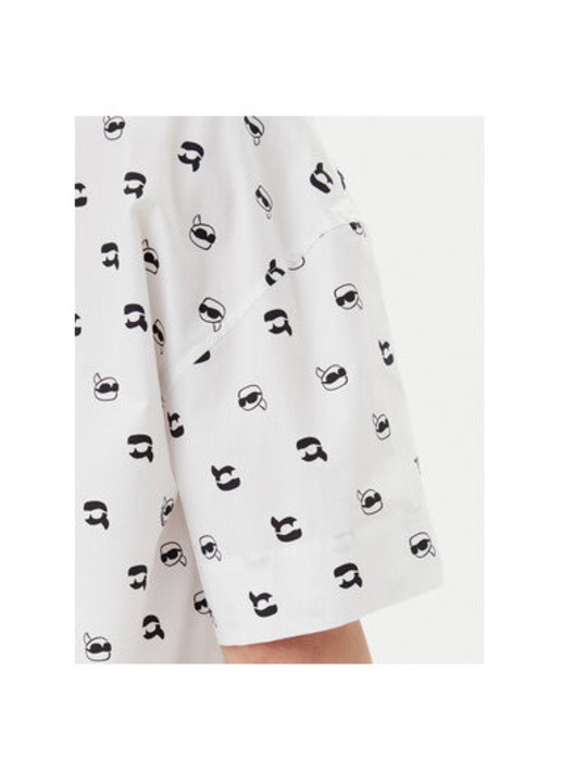 Camasa dama Karl Lagerfeld, A2W11033, Bumbac organic, Alb, Alb