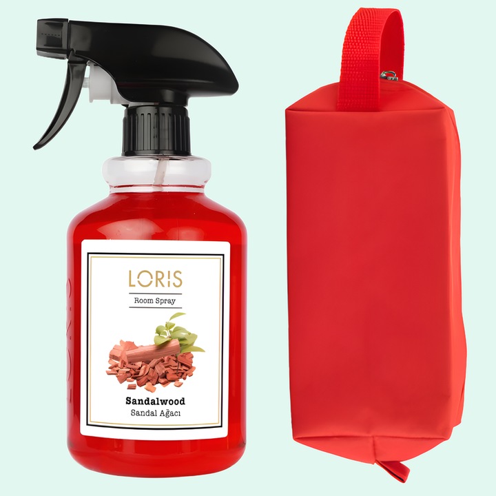 Parfum De Camera Odorizant Spray, pentru casa si auto, cu miros placut persistent, LORIS PARFUM, esenta Lemn de Santal, 500 ml