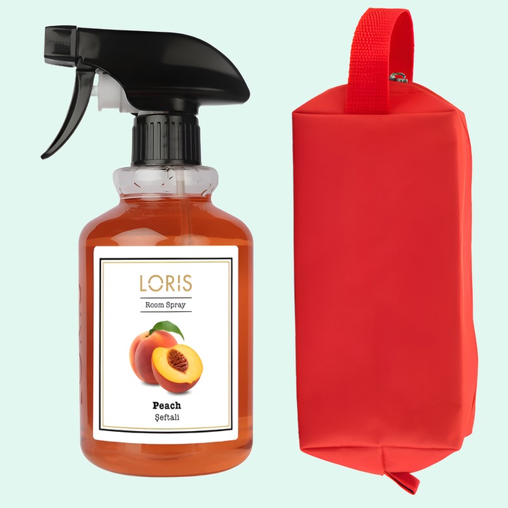 Parfum De Camera Odorizant Spray, pentru casa si auto, cu miros placut persistent, LORIS PARFUM, esenta Piersica, 500 ml