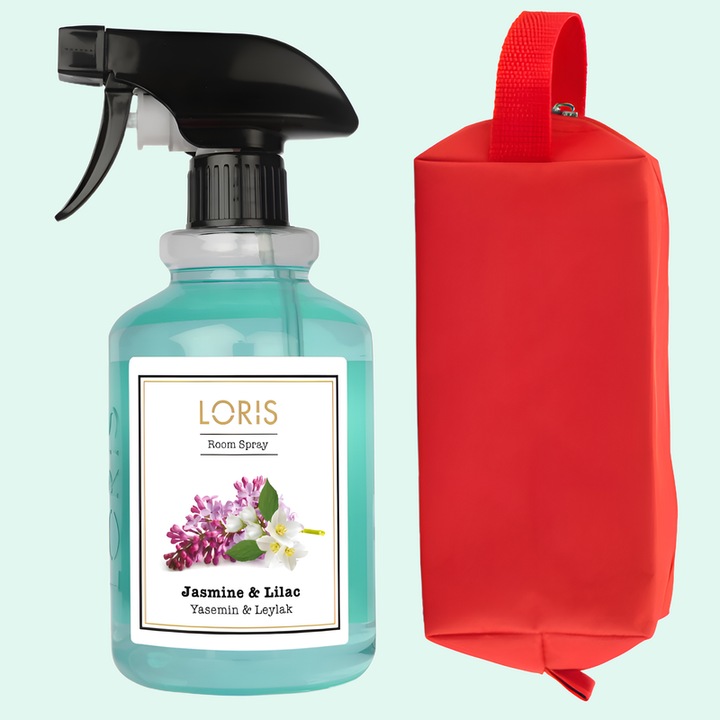 Parfum De Camera Odorizant Spray, pentru casa si auto, cu miros placut persistent, LORIS PARFUM, esenta Iasomie si Liliac, 500 ml