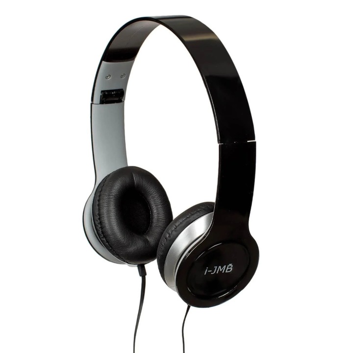 Casti audio pliabile negre argintii