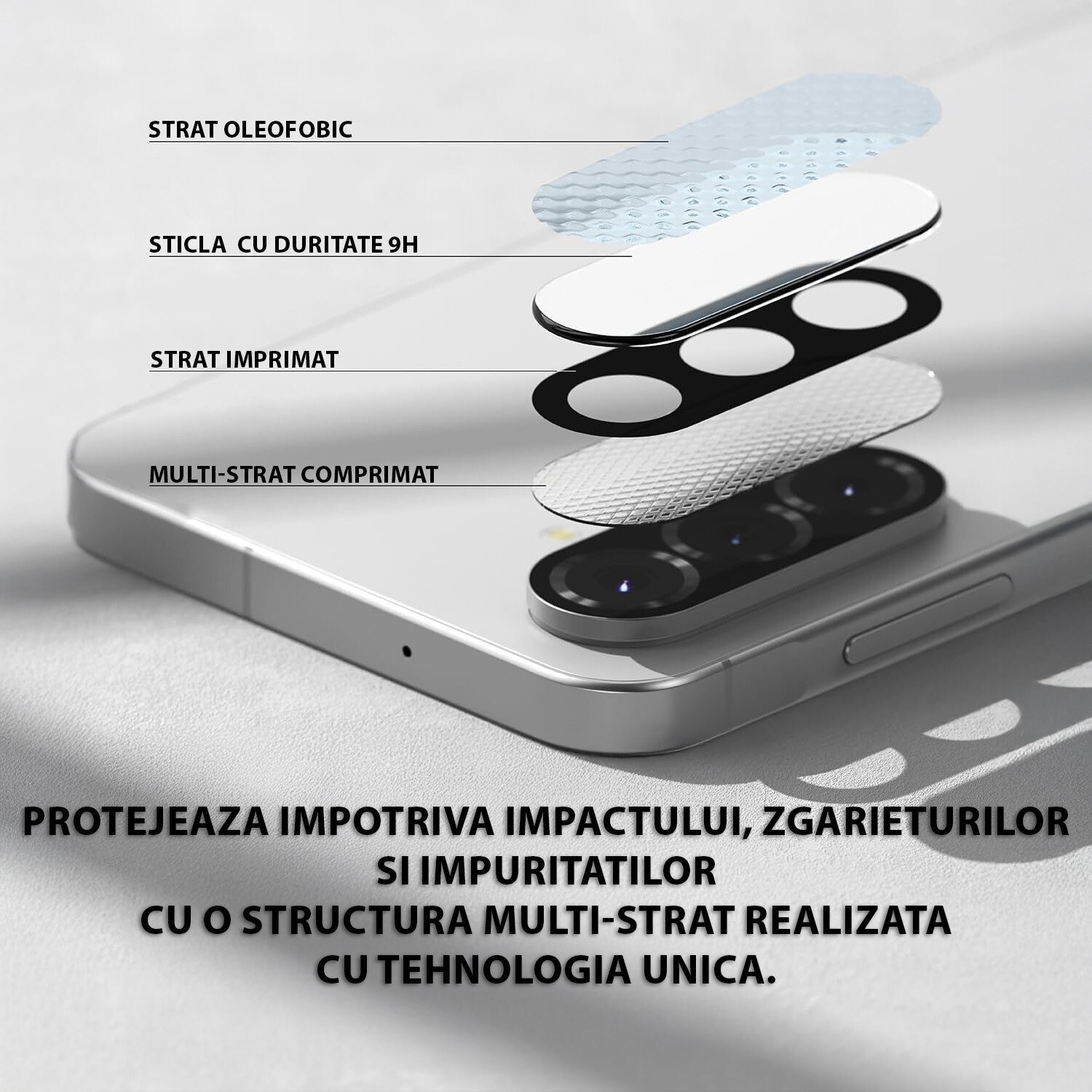 Folie Camera Daden sticla pentru Samsung Galaxy Z Fold 7, Full Cover, Protectie Profesionala, Ultra Rezistenta, Calitate Premium, Negru