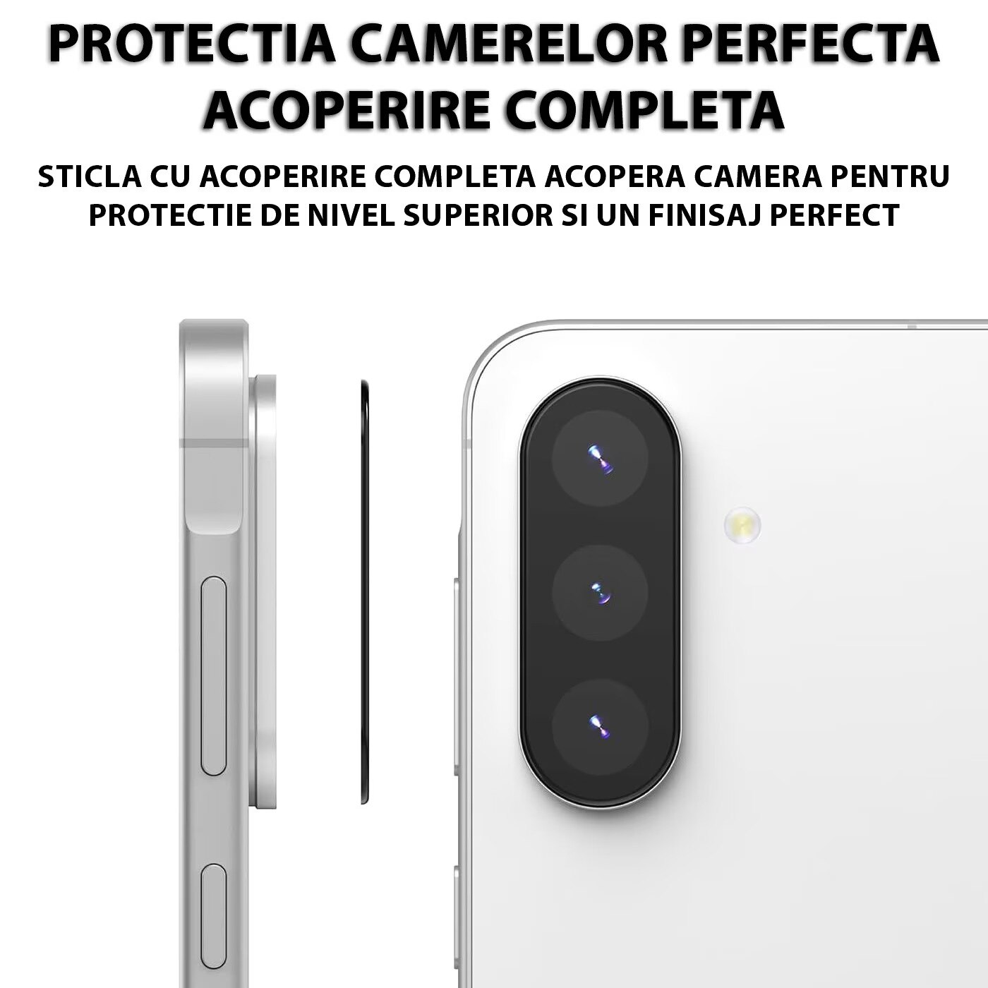 Folie Camera Daden sticla pentru Samsung Galaxy Z Fold 7, Full Cover, Protectie Profesionala, Ultra Rezistenta, Calitate Premium, Negru