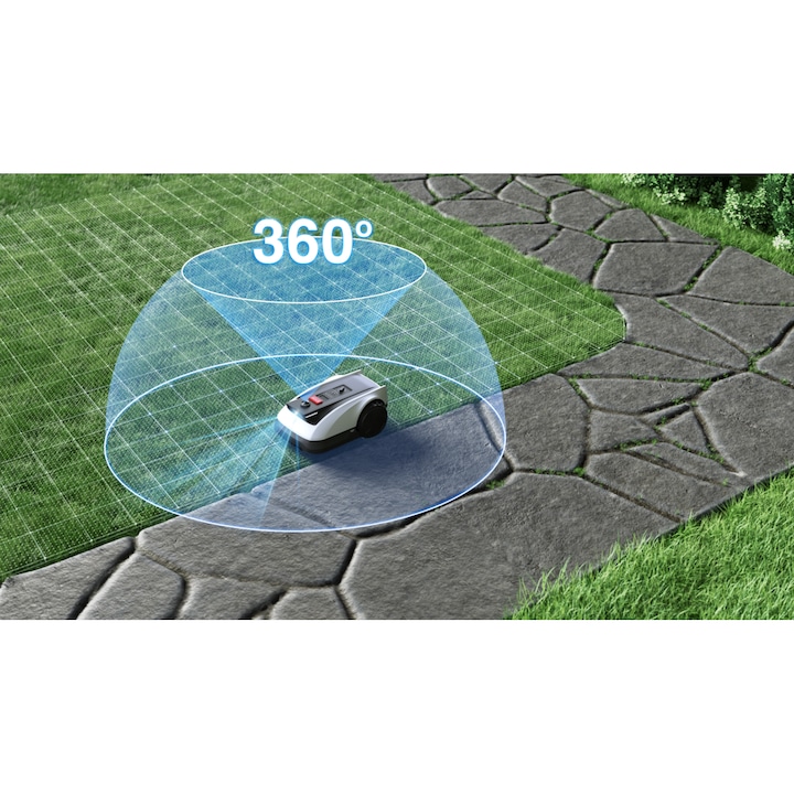 Robot de Tuns Iarba Ecovacs GOAT O500 Panorama 2250rpm Li-ion 4000mAh LiDAR-Enhanced Visual Nav Alb/Negru