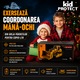 Buldozer Super Realist Cu Telecomanda Pentru Copii KidProtect® PowerTrack Dozer, 1:18, Acumulator, Tractiune 4 x 4, Telecomanda 6 Canale, Brate Ridicare Actionate Electric, Cu Sunete si Lumini, Galben