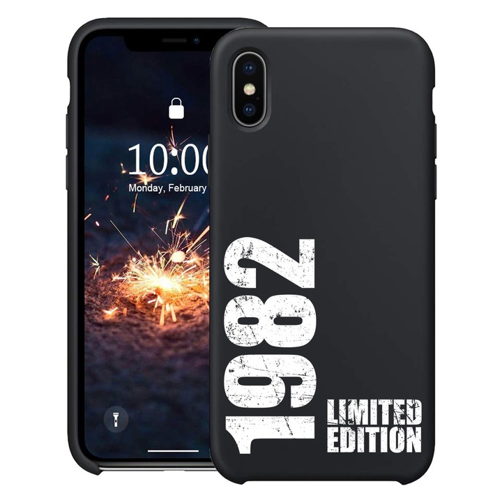 BestCase® Husa Slim Silicon pentru Apple iPhone XS / iPhone X, Limited Edition 1982, 1396521 B 1957