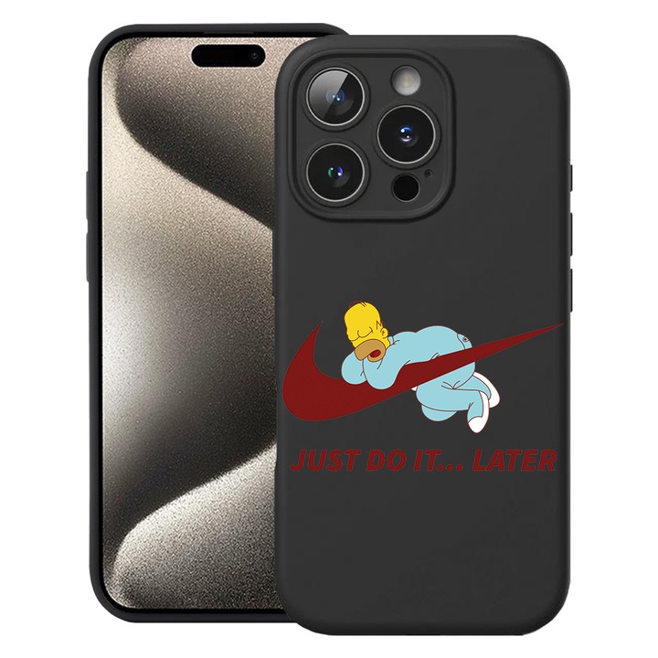 BestCase® Husa Premium Silicon pentru Apple iPhone 15 Pro Max, Just Do It Later Homer Simpson, 1668651 PB 1869