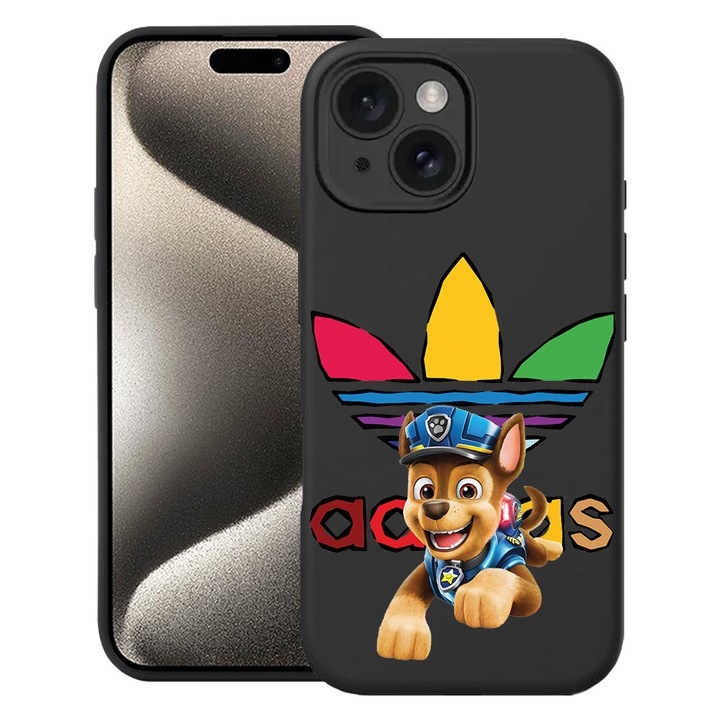 BestCase® Prémium szilikon tok Apple iPhone 15-höz, Mancs őrjárat, 1668653 PB 1863
