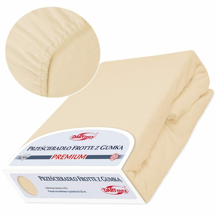 Чаршаф Darymex хавлиен 90x200cm, бежов, за матрак 25cm, 1 човек