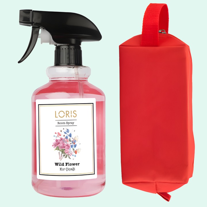Parfum De Camera Odorizant Spray, pentru casa si auto, cu miros placut persistent, LORIS PARFUM, esenta Flori de Camp, 500 ml