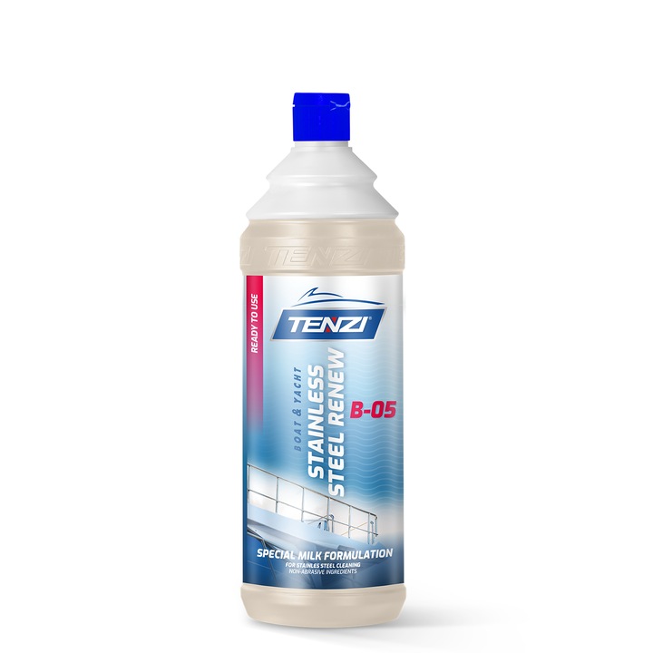 Detergent universal Tenzi Boat Stainless Steel Renew B-05, 1L, pentru suprafete metalice, miros proaspat, usor alcalin