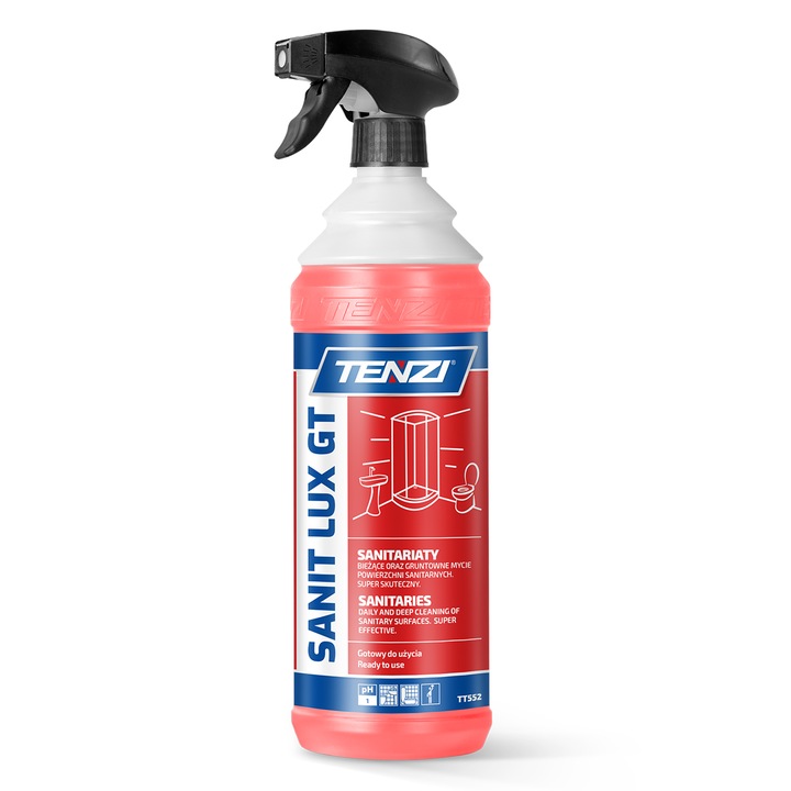 Solutie de curatare Tenzi SANIT LUX GT, 1L, pentru suprafete sanitare, rezistenta la acizi, eliminare pete