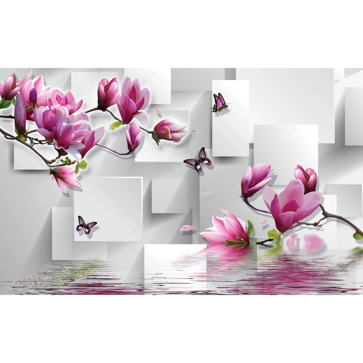 Husa magnetica pentru calorifere, Naklejkomania, flori, 60x100cm