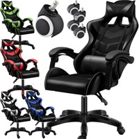 Scaun de gaming, scaun de birou pivotant pentru computer si gamer + MASAJ PENTRU SPATE