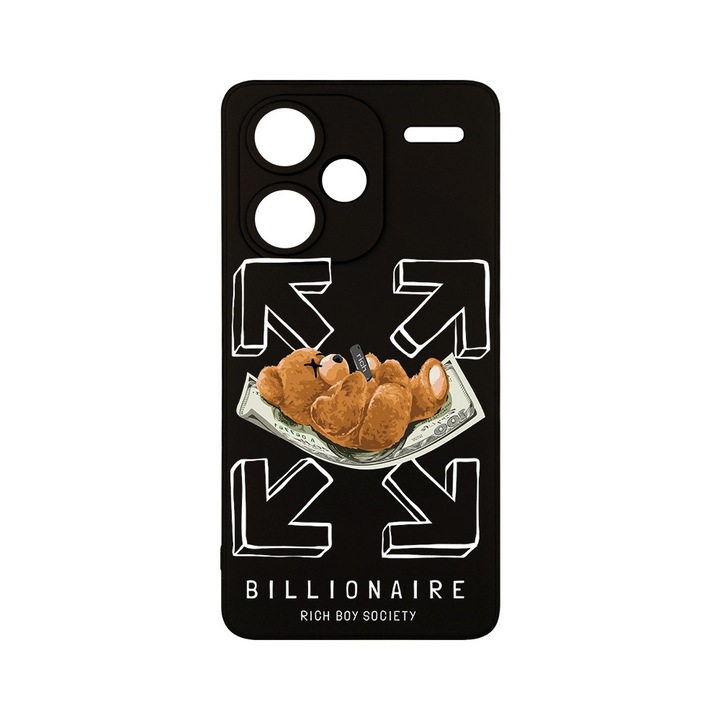 BestCase® Husa Premium Silicon pentru Xiaomi Redmi Note 13 Pro Plus 5G, Billionaire Bear, 1736181 PB 1895