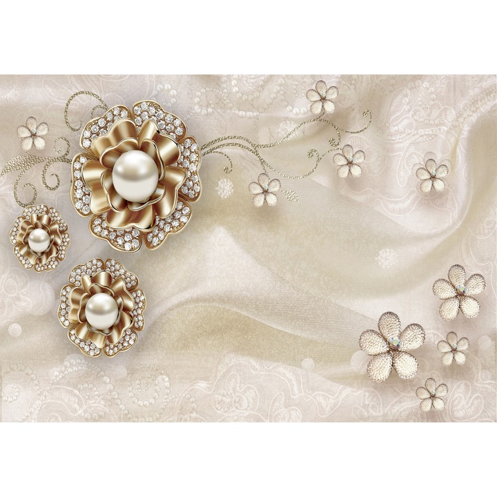 Masca decorativa pentru calorifer, Naklejkomania, aurie, 60x100cm, montare magnetica, ajustabila