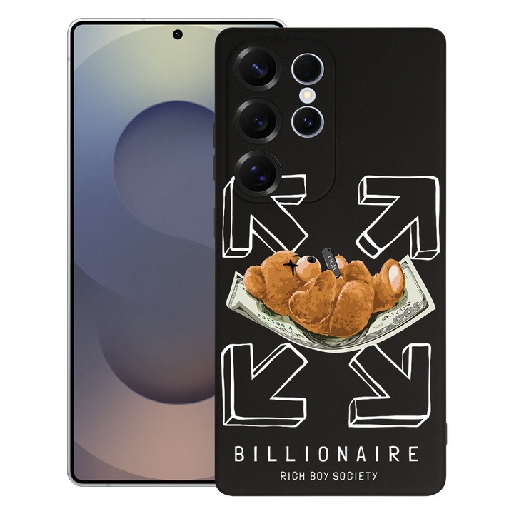 BestCase® TPU Ultra Slim tok Kompatibilis Samsung Galaxy S26 Ultra, Billionaire Bear, Kameravédelem, Kopásálló, 3145695 B 1895
