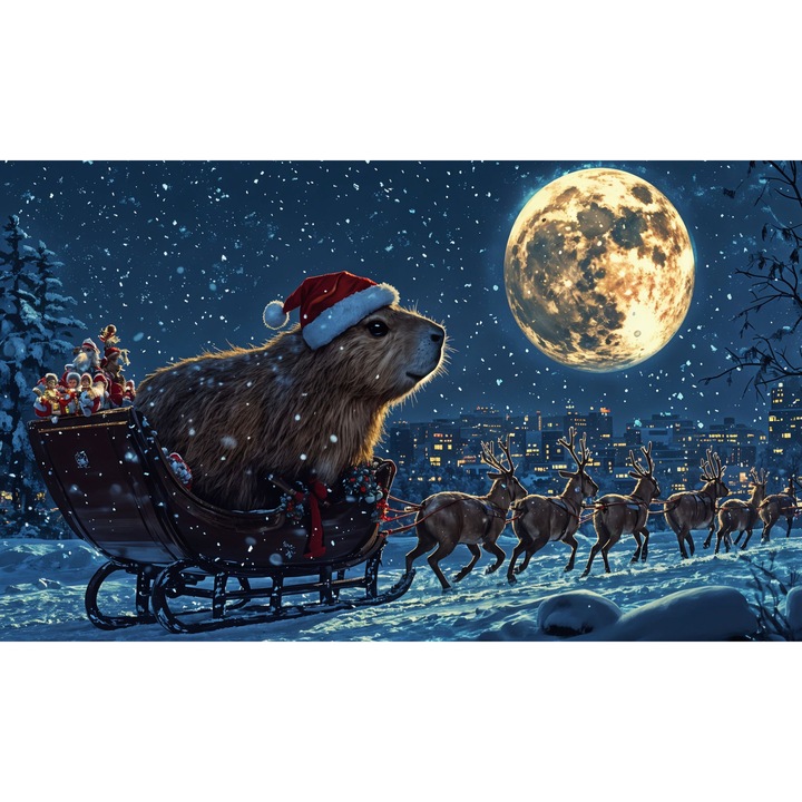 Masca magnetica pentru calorifer Kapibara, 60x100cm, decorativa, usor de montat, multicolor