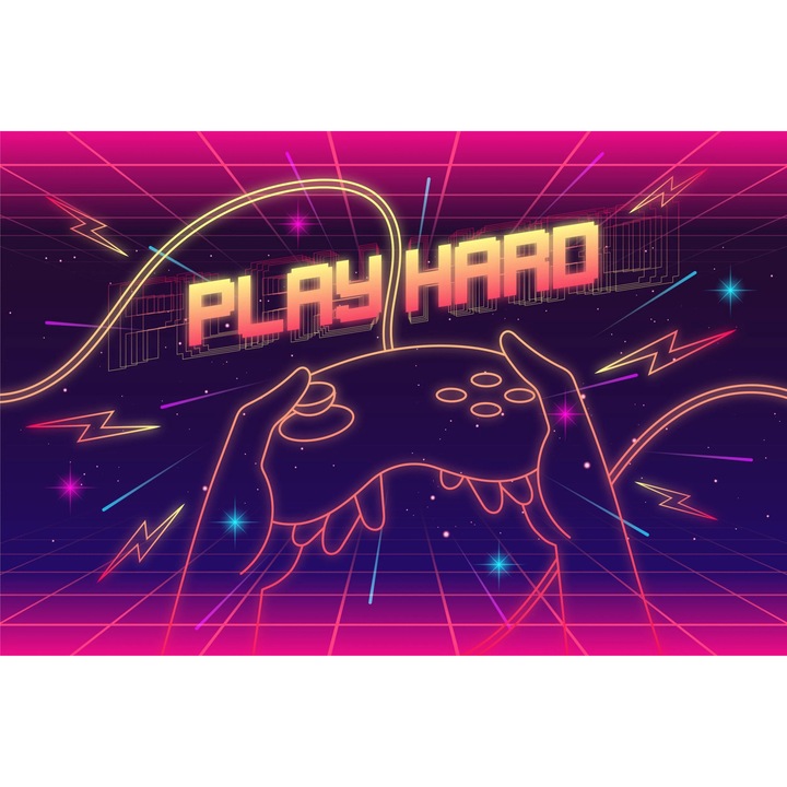 Masca magnetica pentru calorifer Naklejkomania, design gaming, personalizabila, 40x100cm