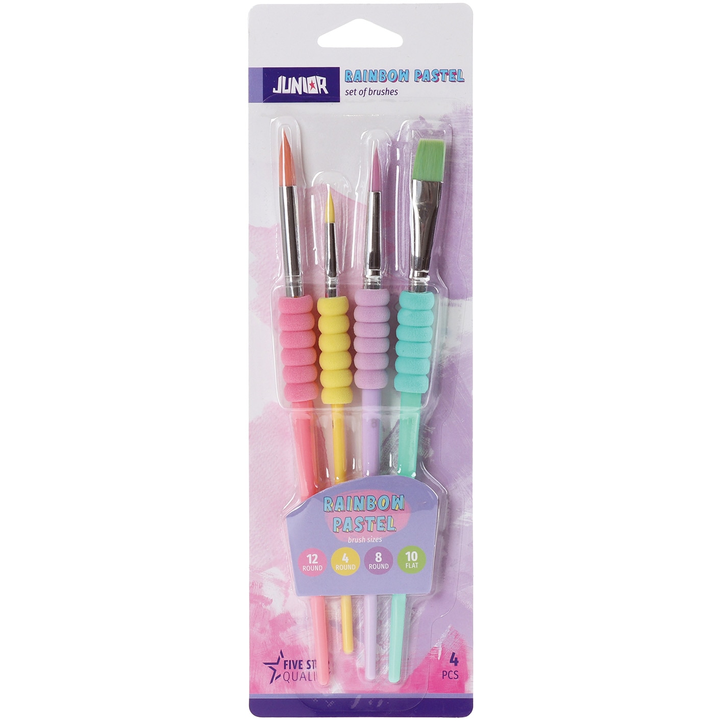 Pensula 4 buc/set Rainbow Junior