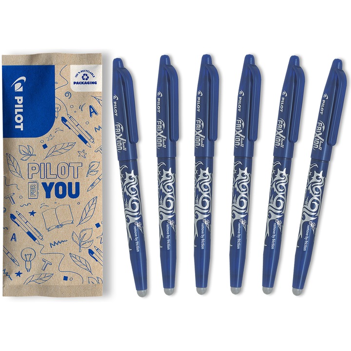 Set flow pack 6 x FriXion ball 0.7 mm albastru