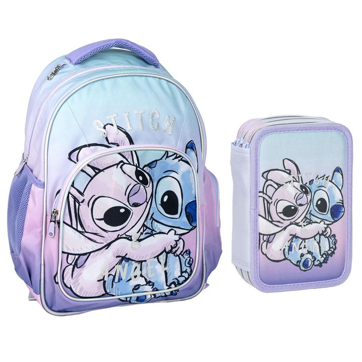 Disney Lilo és Stitch A csillagkutya iskolatáska és tolltartó szett 2 db-os (Angel)