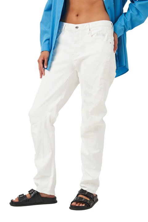 Blugi boyfriend G-Star RAW ARC 3D Low pentru femei, talie joasă, albi, Alb