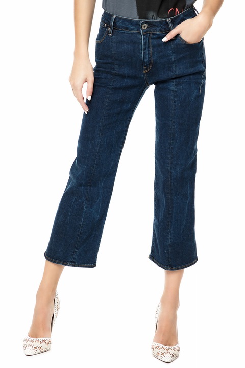 Blugi de dama G-STAR RAW Lanc 3D Kick Cropped Flare *7866184 16113-16, Neutro Stretch, Bumbac, W28-L30, Bleumarin