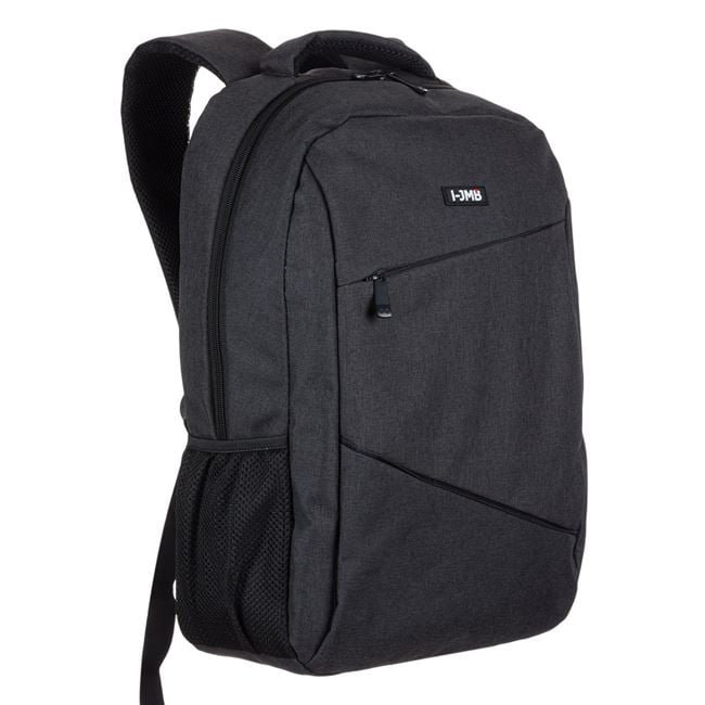 Rucsac unisex i-JMB laptop 15.6", gri, 30x14x46cm, material poliester, spate anatomic