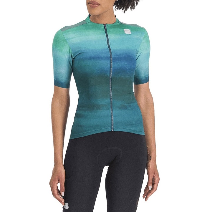 Tricou ciclism dama Sportful Flow Supergiara Turcoaz/Bleu, Turcoaz