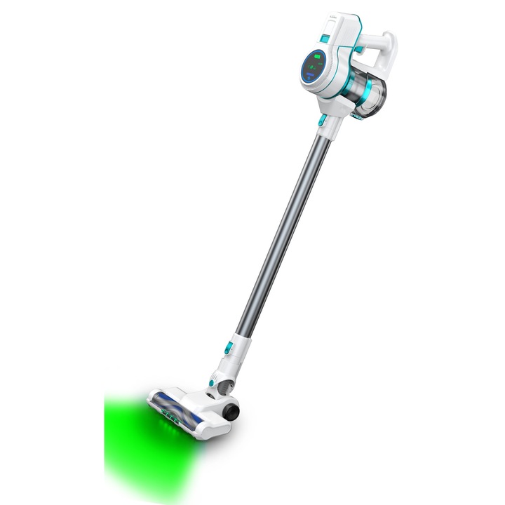 Aspirator Vertical 2 In 1 Cu Accesorii, Camry, Cr7075, Executie De Inalta Calitate, Putere Maxima 350 W, Atentie La Detalii, Filtrare In 3 Etape Cu Filtru Hepa 12, Negru, 2 Acumulatori Li-Ion