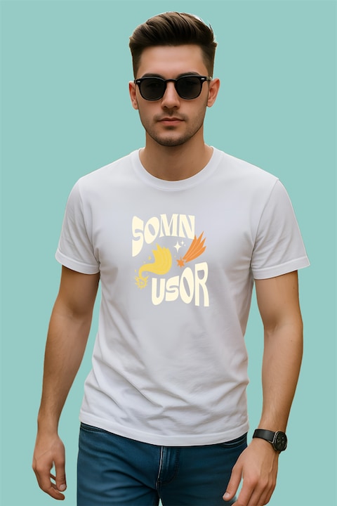 Tricou Somn usor, Barbat, 100% bumbac, Cri-Flo, Culoare Alb, Marime 2XL