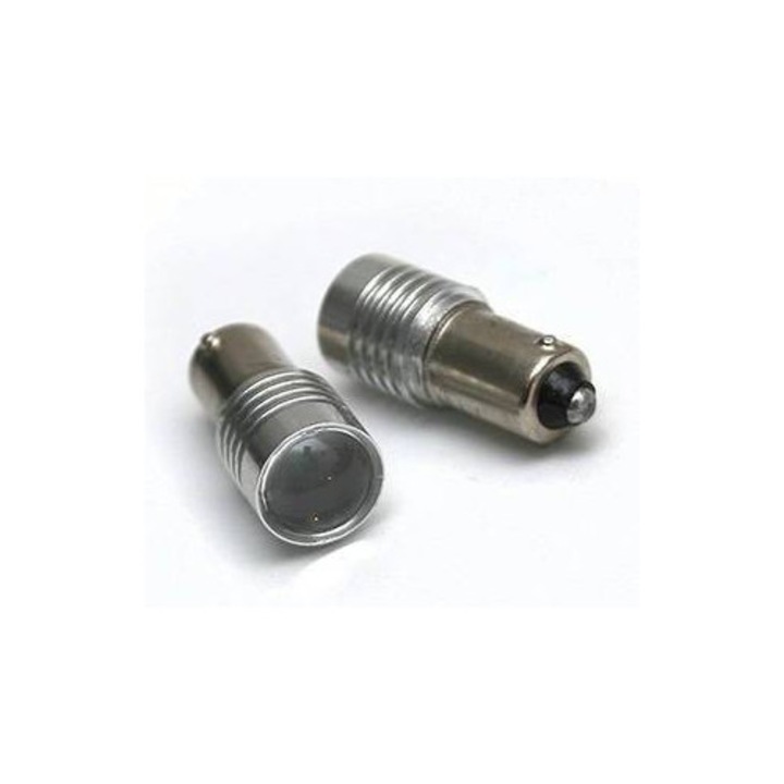 Bec LED Interlook BA9S 5W, Putere mare, Alb Xenon ~5500K, Instalare usoara