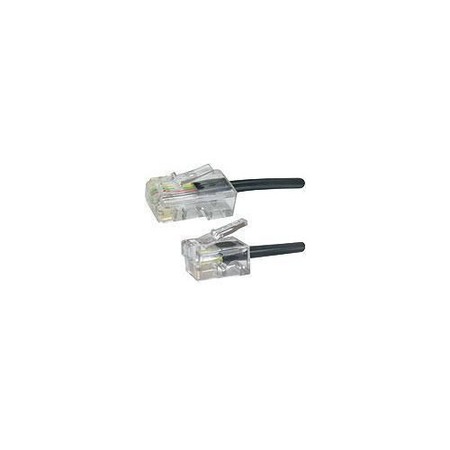 Cablu telefonic, MicroConnect, RJ11-RJ45, 2m, negru, tata/tata - eMAG.ro