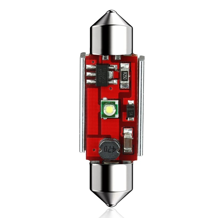 Bec LED auto Interlook C5W 5W, 180 lm, CAN BUS, radiator incorporat, set de 1, plastic